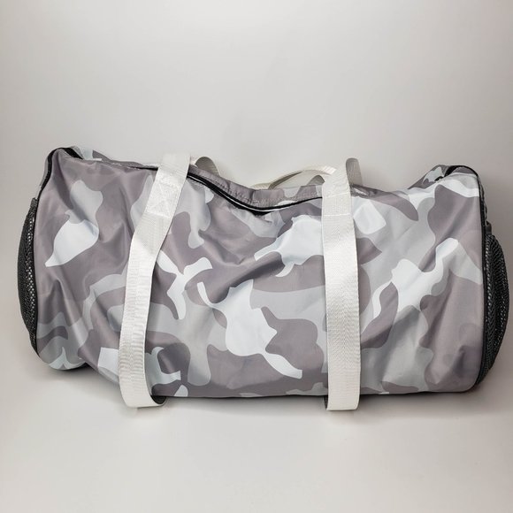 Athleta Grey Camouflage Gym Workout Duffle Bag - Picture 4 of 11